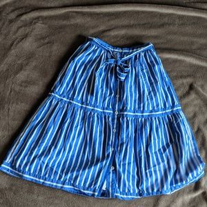 J. Crew Striped Midi Skirt